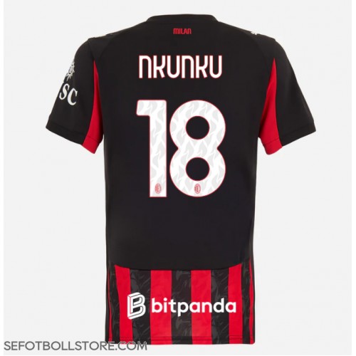 AC Milan Christopher Nkunku #18 Replika Hemmatröja Dam 2025-26 Kortärmad